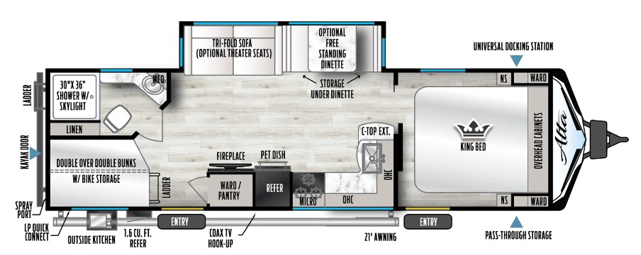 2024 EAST TO WEST RV ALTA 2800KBH, , floor-plans-day image number 0